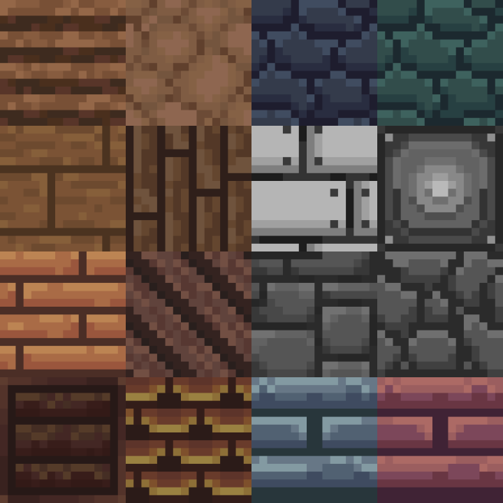 107种16*16的俯视角像素纹理素材