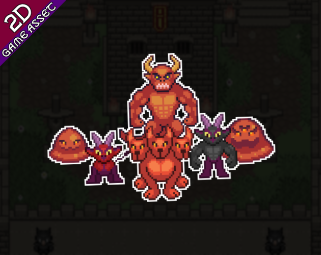 12个精美的静态像素战斗怪物素材10