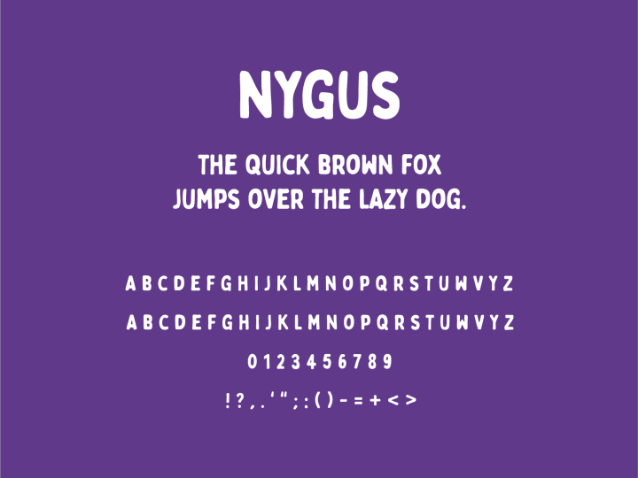 支持36种语言的Nygus字体素材