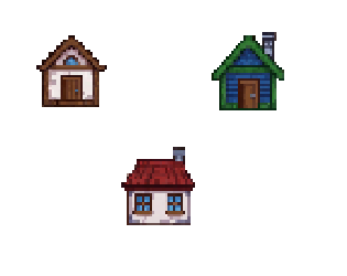 3个免费的32*32像素房屋建筑素材