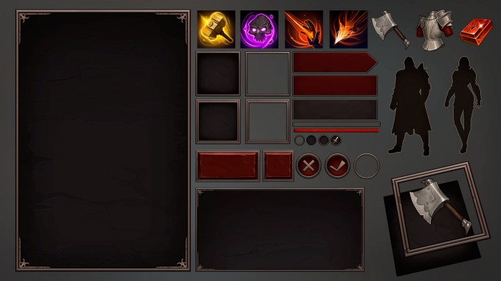 免费的入门2D奇幻图形用户界面GUI素材