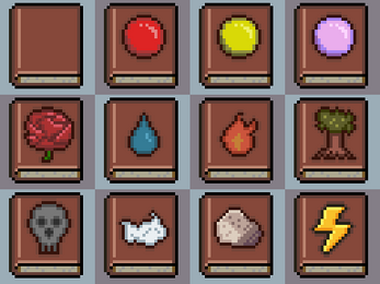 12本简单的32*32像素书籍素材