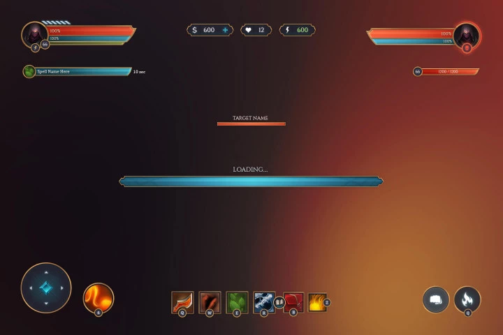 适用于各种角色扮演游戏的2D游戏图形用户界面UI素材