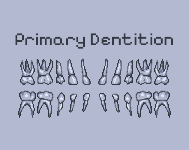 快速绘制的像素乳牙/脱落牙素材