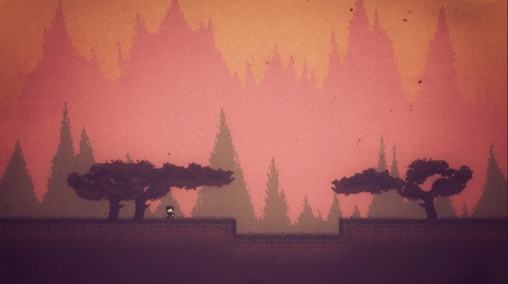 简洁而富有氛围的16*16模块化像素日落图块集素材