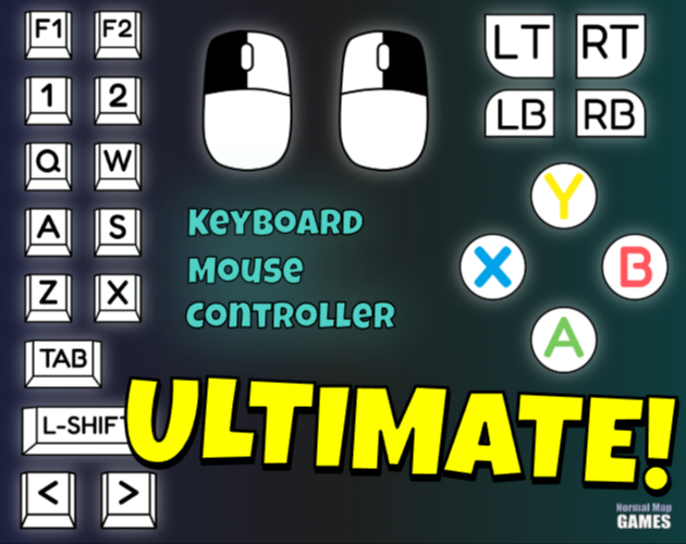免费终极2D输入键盘、鼠标和控制器图标素材
