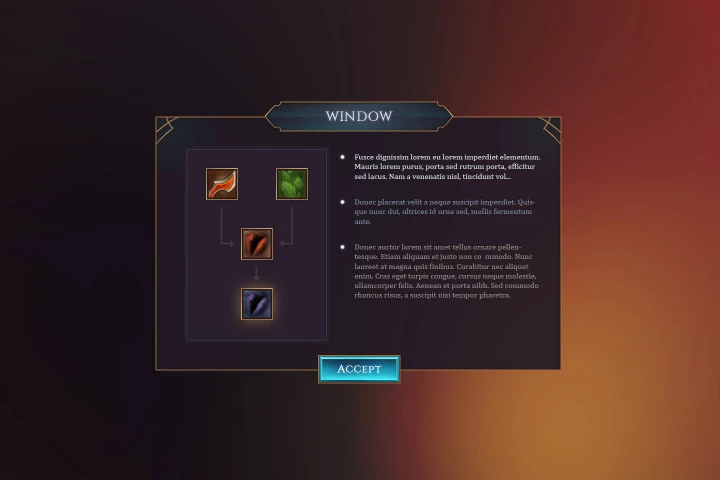 适用于各种角色扮演游戏的2D游戏图形用户界面UI素材