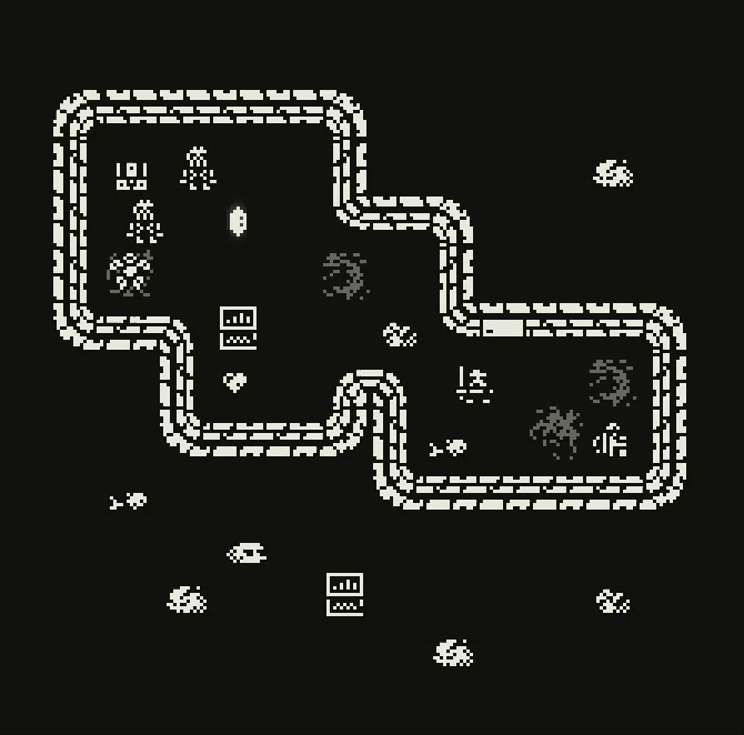 免费的1bit极简Roguelite像素资产素材