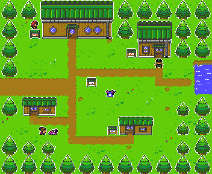 小巧简洁的16*16像素宝可梦主题图块素材