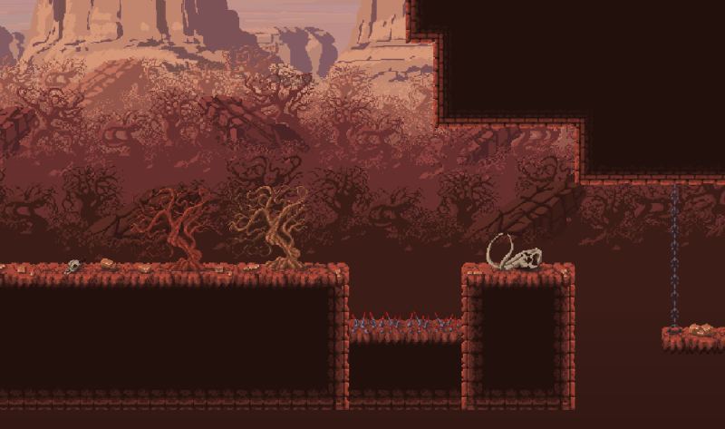 32*32适用于平台游戏的沙漠图块集素材