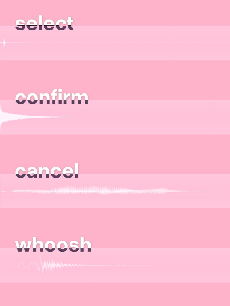 168个原创合成音效的用户界面UI音频素材