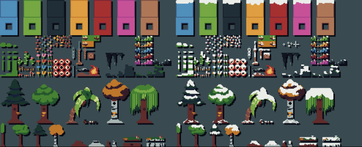 免费小型横版卷轴像素游戏原型入门素材
