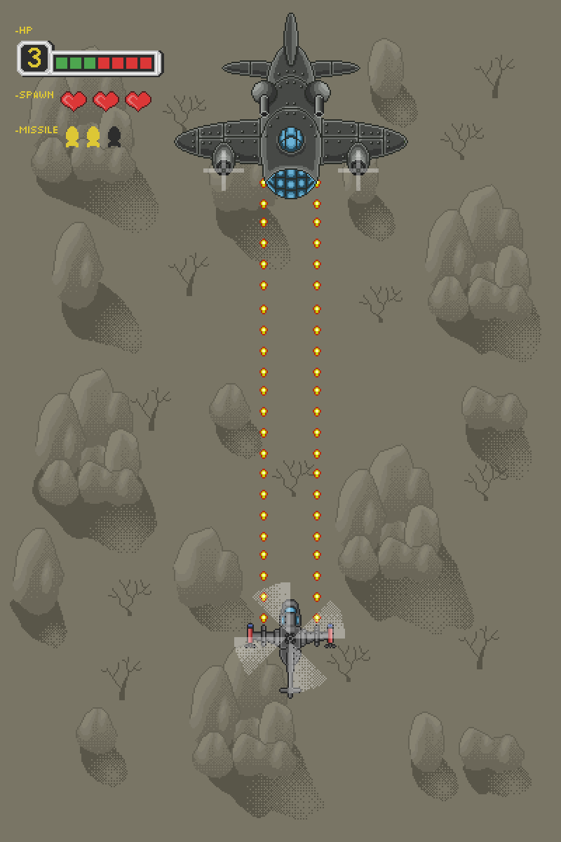 免费的完整纯手工打造复古像素飞行直升机射击游戏资产素材