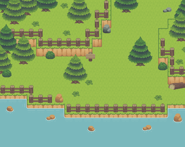 适合新手入门的俯视32*32像素口袋岛屿图块集素材