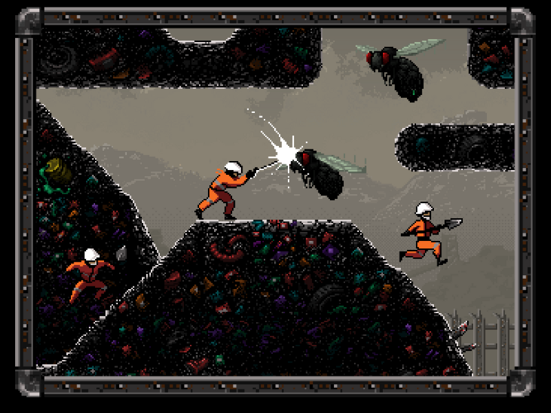 免费的32*32像素平台游戏垃圾镇资产素材