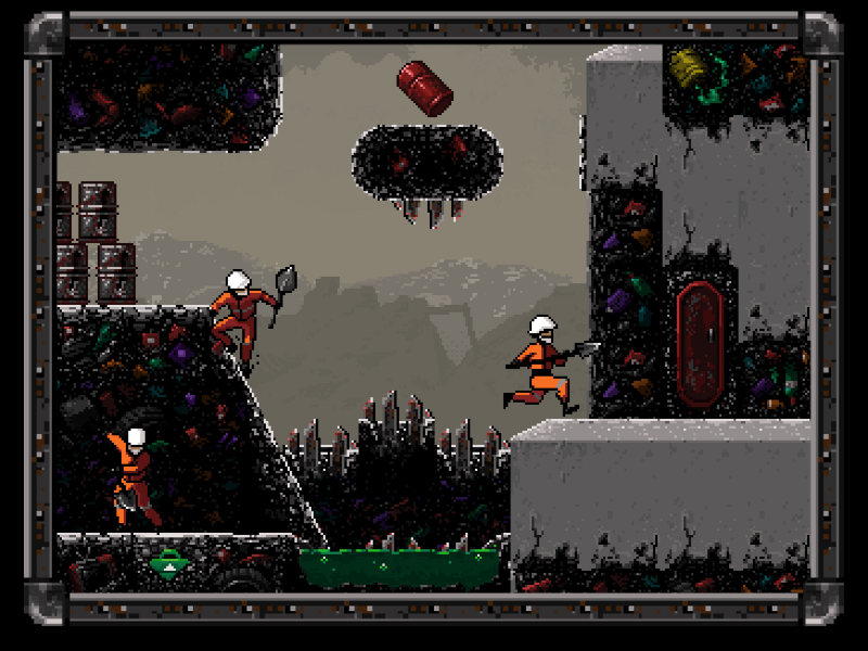 免费的32*32像素平台游戏垃圾镇资产素材