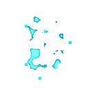 4种不同颜色的像素火焰动画特效素材