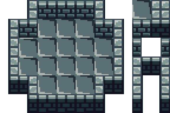 免费的简易16*16像素地牢图块集素材
