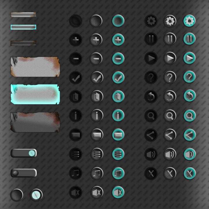 免费的末日生存主题游戏UI资产素材