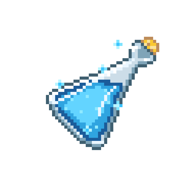 三个免费的基础款像素动画魔法药水素材