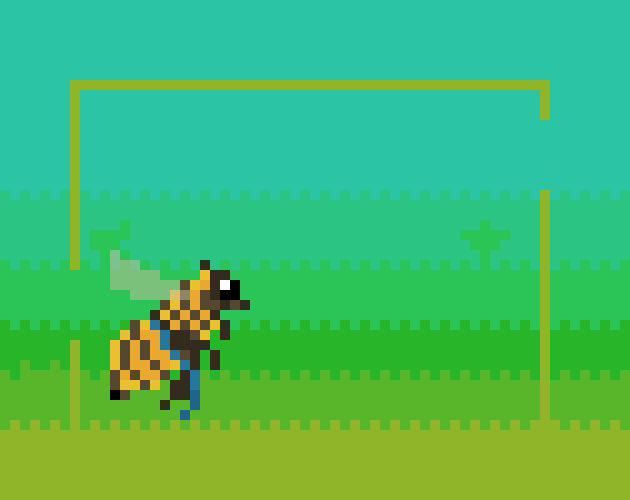 16*16的免费像素俯视角蜜蜂动画素材