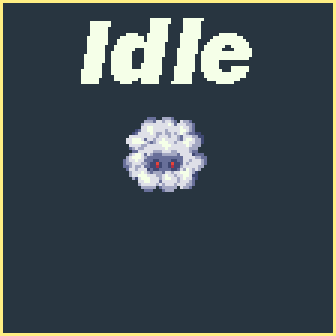 3种不同的奇幻像素敌人动画素材