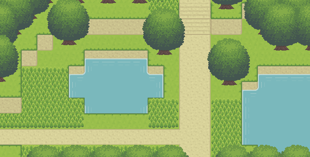 温馨舒缓的32*32像素口袋岛屿地形图块集素材