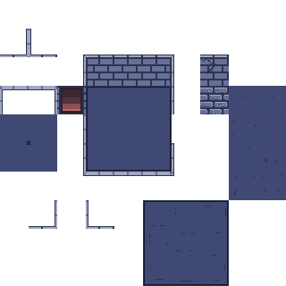 免费简约的32*32深色像素图块集素材