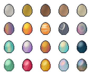 20个免费的像素宠物蛋图标素材