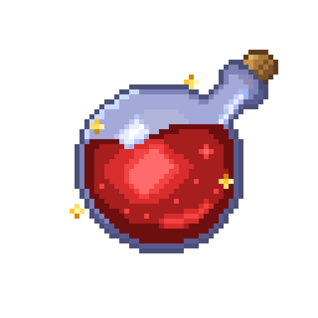 三个免费的基础款像素动画魔法药水素材