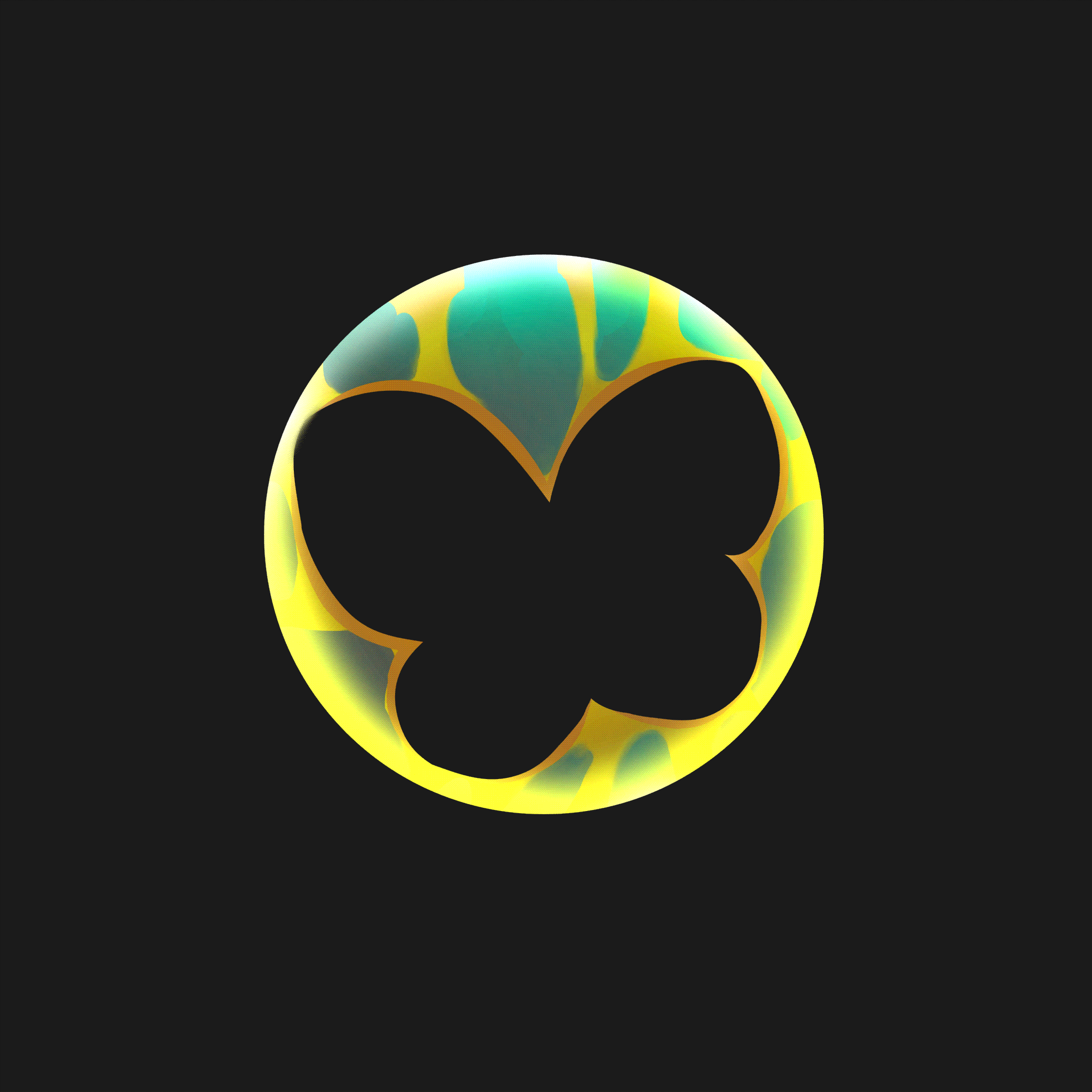 3种不同颜色的2D魔法球爆发特效动画素材