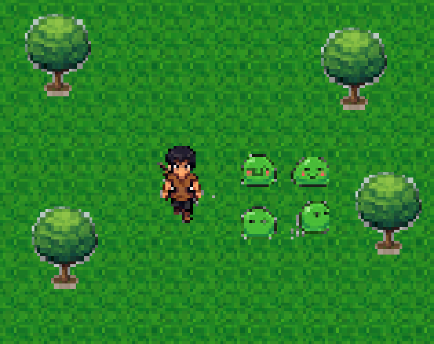 免费的32*32复古像素森林入门图块集素材