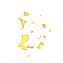 4种不同颜色的像素火焰动画特效素材