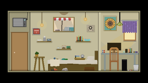 5个精美的静态免费像素家庭室内房间背景图片素材