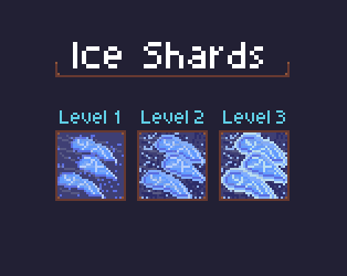 一组免费的像素冰元素技能图标素材