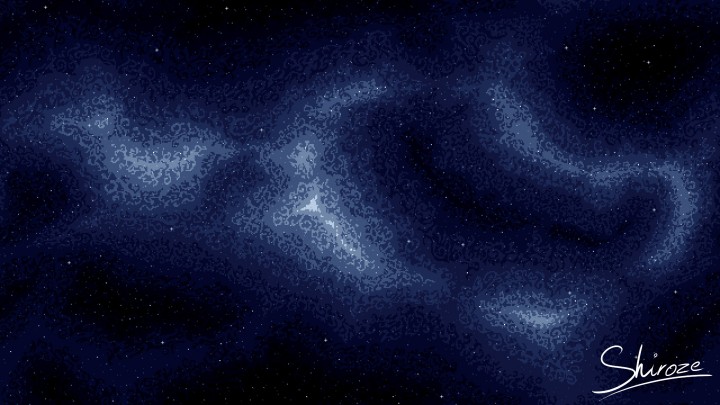 7种不同颜色带有星星的静态像素太空背景图片素材