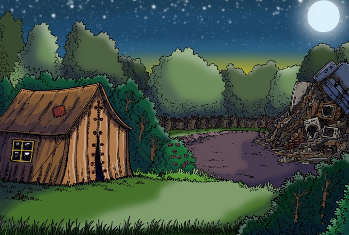 27个免费手绘静态2D自然背景图片素材