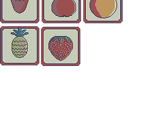 一套专为游戏设计的64*64小型像素风水果图标素材