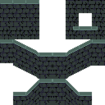 免费的像素黑曜石迷宫地牢素材