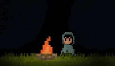 免费的16*16像素营地篝火动画素材