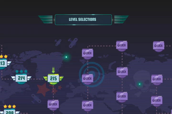 适用于军事游戏的矢量2D关卡地图素材包