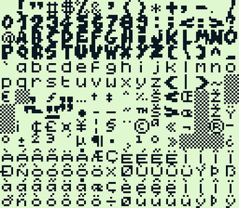 基于手绘漫画风格字母的GB Studio的Chunky Type字体素材