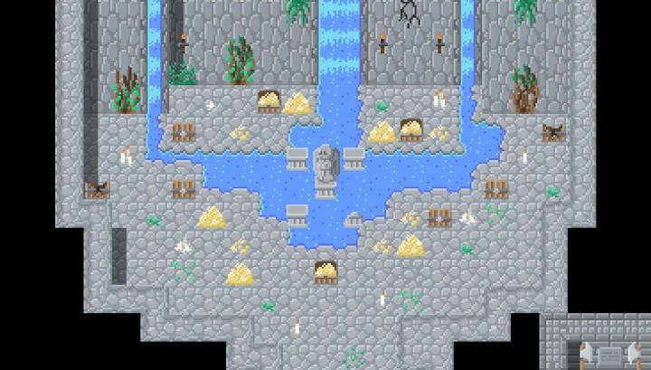 免费的奇幻像素草地/废墟和地牢图块集素材