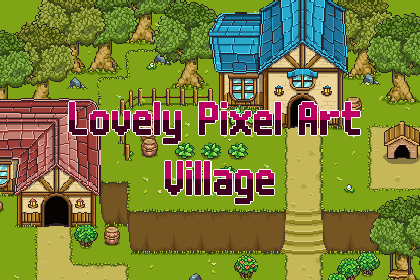 免费的精美像素风村庄图块集素材