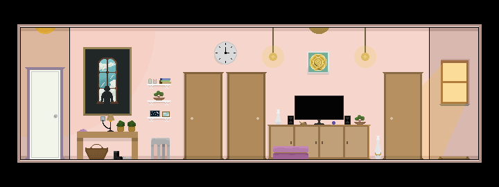 5个精美的静态免费像素家庭室内房间背景图片素材