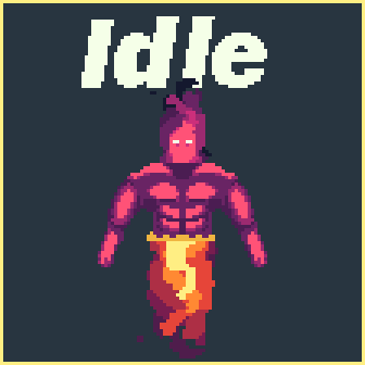 3种不同的奇幻像素敌人动画素材