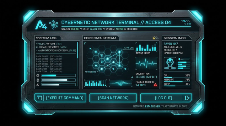 免费完整的霓虹闪烁的2D赛博朋克UI素材