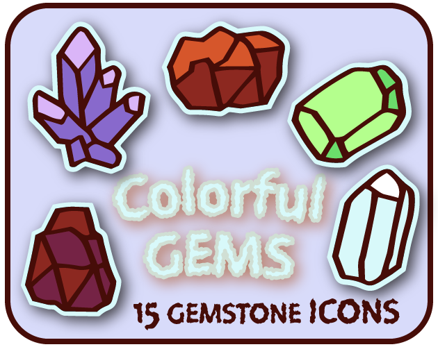 15个免费的彩色线条2D宝石图标素材