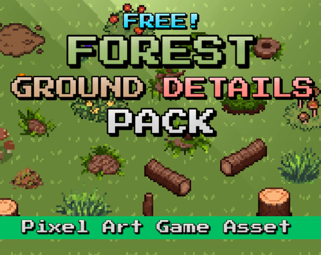 一套免费的32*32像素森林地面细节素材