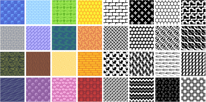 225个免费的像素背景和纹理素材